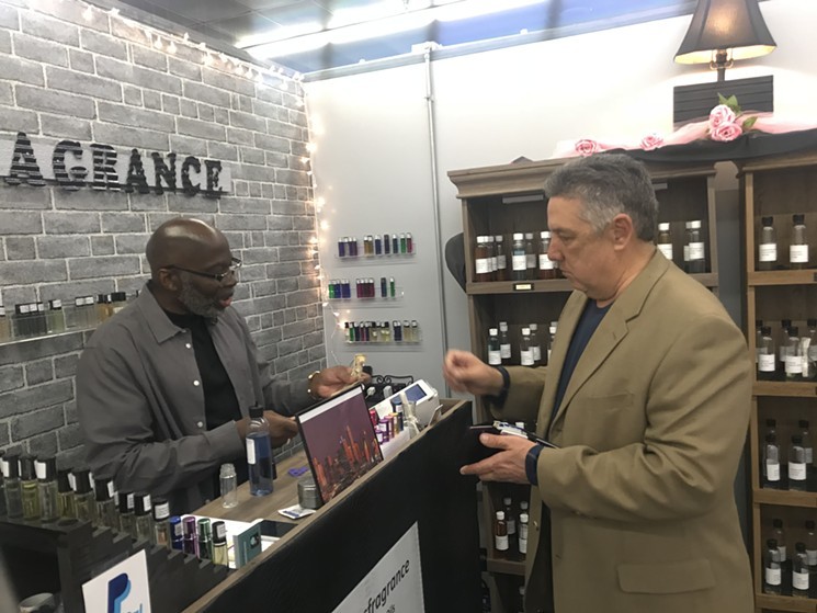 Developer Monte Anderson shops during the grand opening of Grow DeSoto Market Place, an incubator for small, often black-owned businesses in DeSoto. - DALILA THOMAS
