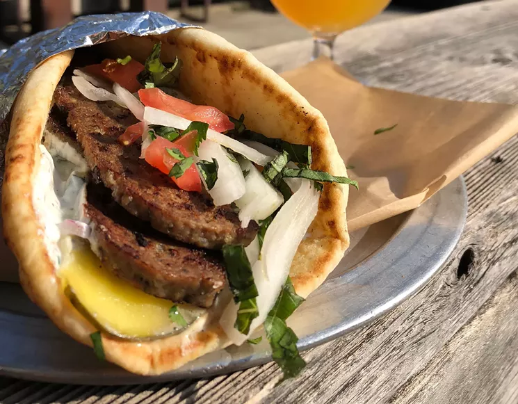 The shaved lamb gyro is a throwback to the chef's days of eating at the Vista Ridge Mall. - DAVID PENA
