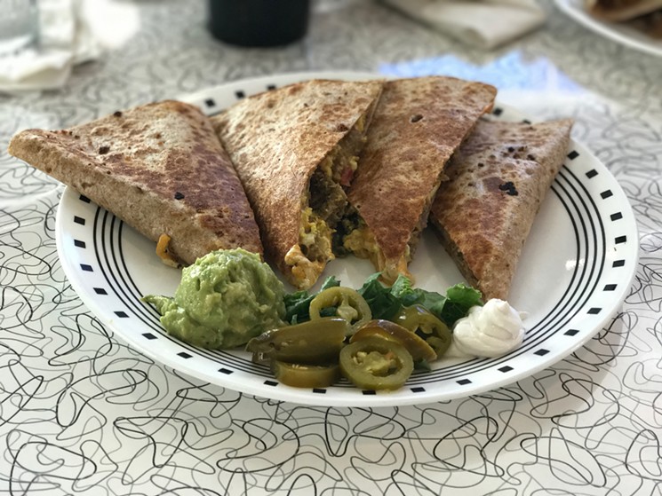 Spiral Diner's brunch quesadilla will soak up everything you did wrong last night. - BETH RANKIN