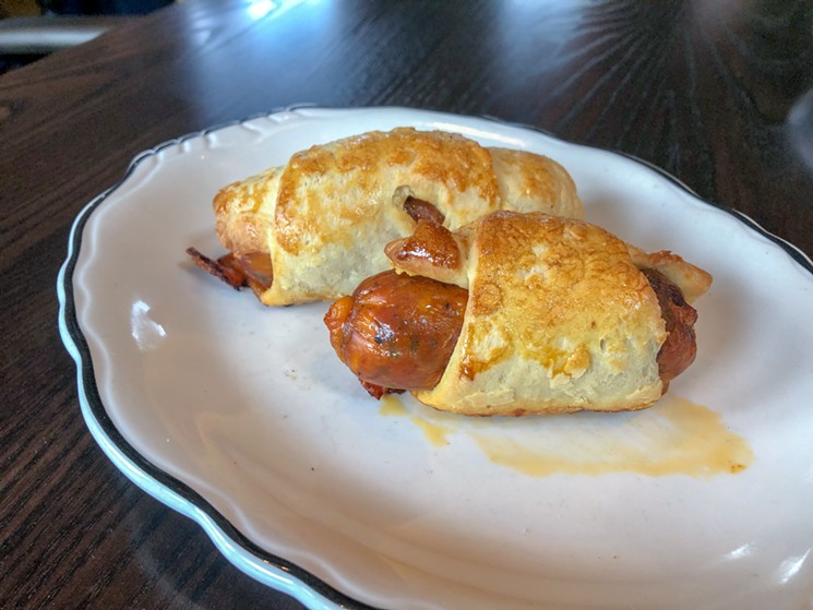 The kolaches (klobasneks, actually) are good, but heavy. If you're in the mood for pigs in a blanket, these are for you. - TAYLOR ADAMS