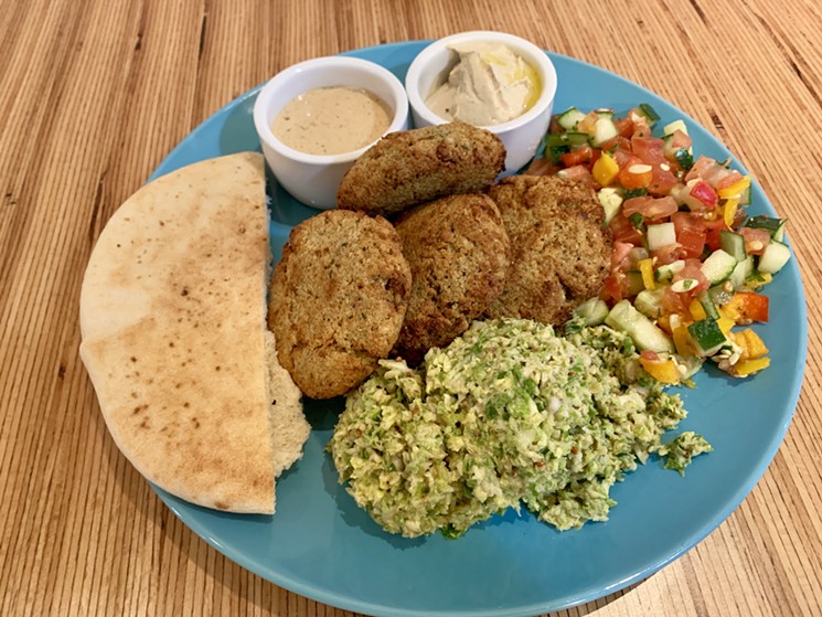 Falafel at Maya's is fried with an air-fryer, instead of being deep-fried. - PAIGE WEAVER
