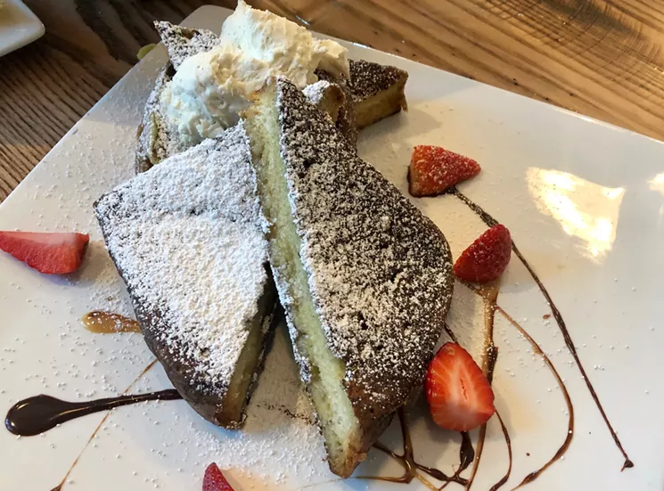 This plate of alleged French toast was the worst we’ve ever tried. There’s a lot of work to be done here, not even including the dated presentation. - TAYLOR ADAMS