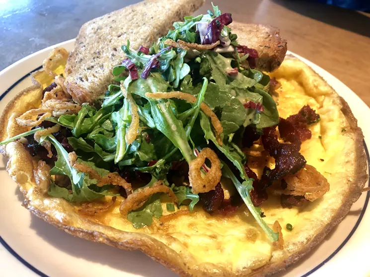 The concept of the pastrami and eggs ($15) seems good, but overcook an egg and your plate is ruined. - TAYLOR ADAMS