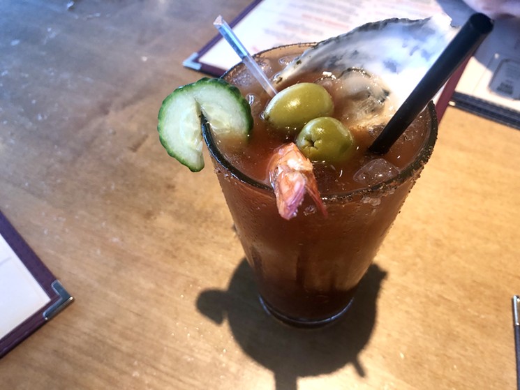 The Royal Bloody ($17) includes a decent oyster and shrimp. Without those things, the fluid itself is more like a mediocre bloody that should be $5. - TAYLOR ADAMS