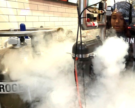 Cauldron's made-to-order ice cream is flash-frozen with liquid nitrogen. - KELLIE REYNOLDS