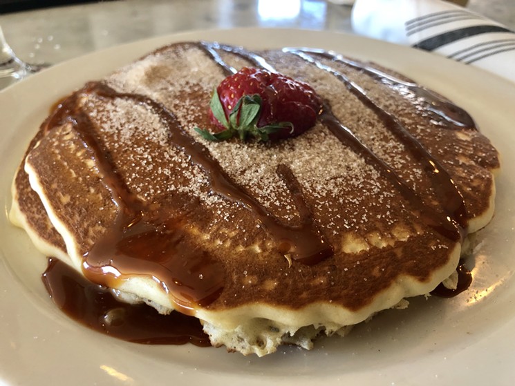 The churro pancakes ($11) are large enough to share and give each of you a sugar coma. If you let that worry go out of your brain for the meal, you’ll enjoy every sweet bite. - TAYLOR ADAMS