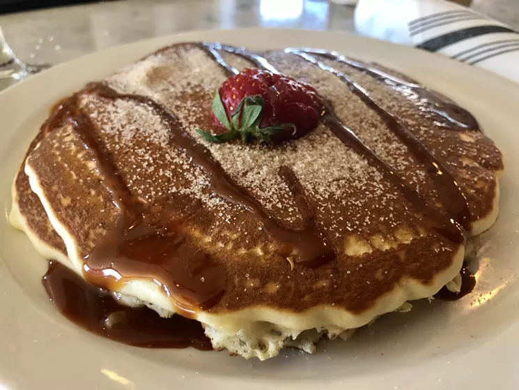 The churro pancakes ($11) are large enough to share and give each of you a sugar coma. If you let that worry go out of your brain for the meal, you’ll enjoy every sweet bite. - TAYLOR ADAMS