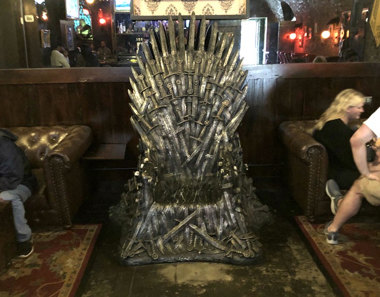 Patrons can take a selfie in the Iron Throne. - ALEX GONZALEZ