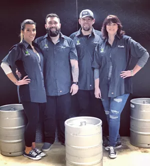 Brutal Beerworks owners Sallie McIntyre, Eric Johnson, Jason Perez and Kathy Perez - COURTESY ERIC JOHNSON