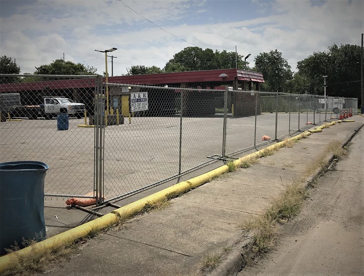 At the order of Judge Eric Moye, the Davenports installed fencing around their closed business. - DALE DAVENPORT