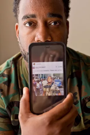 Mark Hughes was mistaken as Micah X. Johnson, the black man who killed officers on July 7, 2016. - MARK GRAHAM