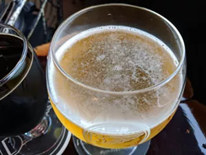 Nine Volt, the Belgian-style tripel at Pegasus City, just happens to be named after Dallas Power and Light. - BRIAN REINHART