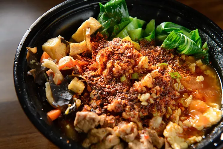 Biang biang noodles are named for the sound the dough makes when slapped against a prep surface. - ALISON MCLEAN