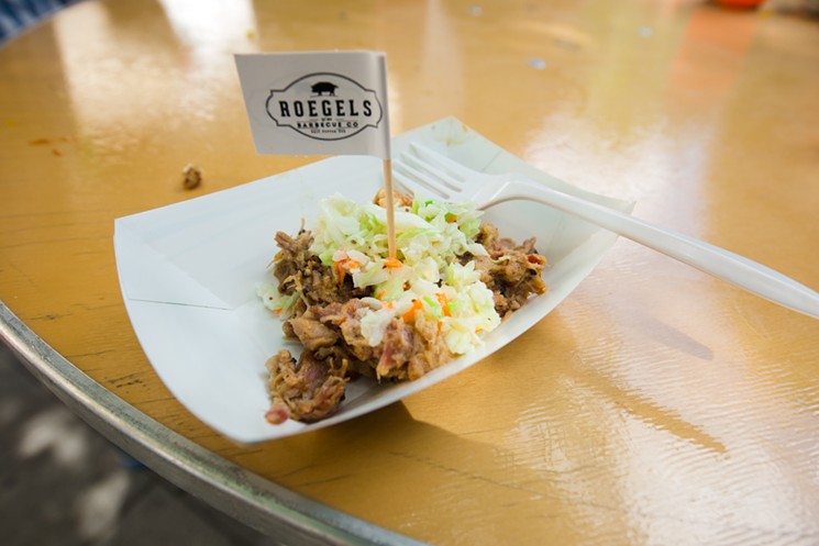 Carolina style pulled pork from Roegels Barbecue Co. in Houston - CHRIS WOLFGANG