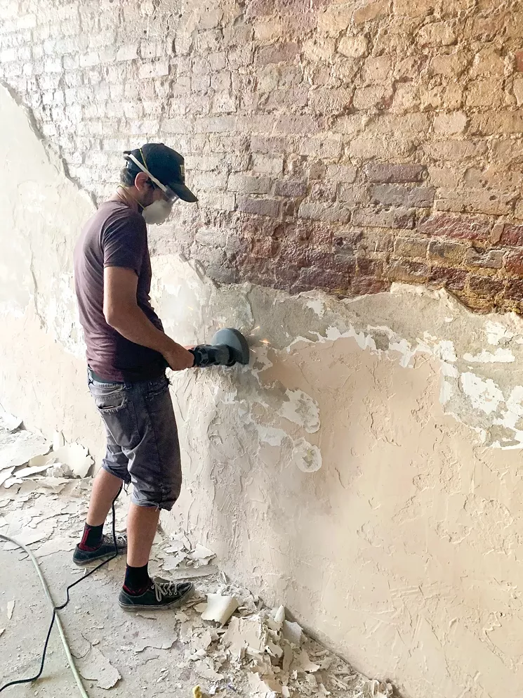 The interior of Black and Horn is coming together, by the hands of the Fords and their friends. - KARLEIGH FORD