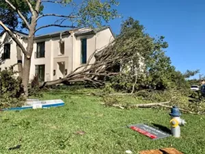 A tornado ripped through Dallas late Sunday evening, damaging homes and businesses and toppling trees. - TAYLOR ADAMS