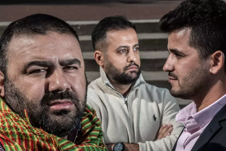 Saman Gardy, Nezar Ahmed and Ahmed Qader Ahmed work together to protest U.S. actions in the Middle East and advocate for Kurds. - CAN TURKYILMAZ