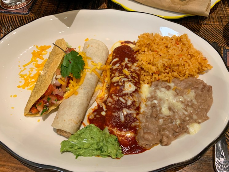 The Combo Juan plate  is $20 at Muchacho. (For fun, I sent this photo to a number of other people, having them guess how much it should cost: That range was $9-$14). - TAYLOR ADAMS