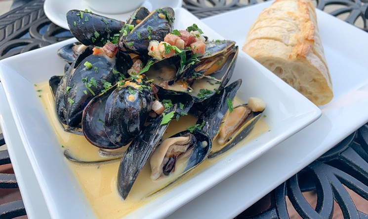 The mussels have a rich sauce, not your basic white wine, with a lovely kick of spice on the finish. - TAYLOR ADAMS