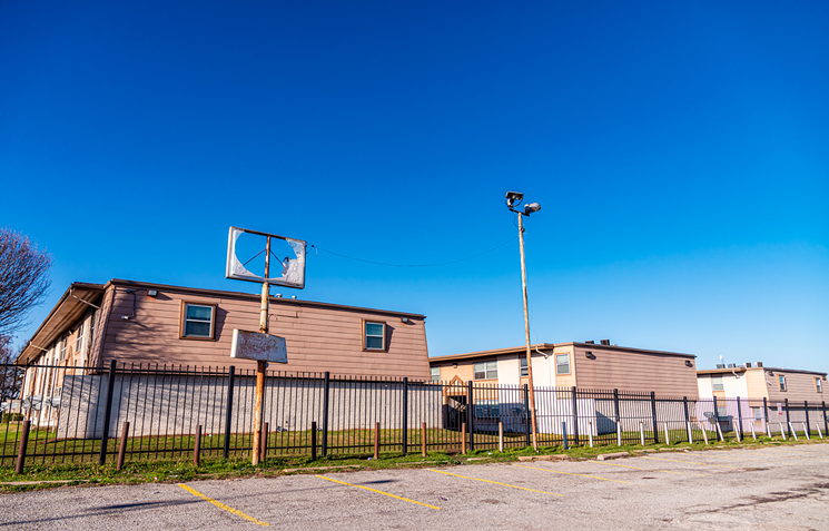 Estell Village, a public housing complex in South Dallas, where Pryor lived before the voucher. - DANNY FULGENCIO