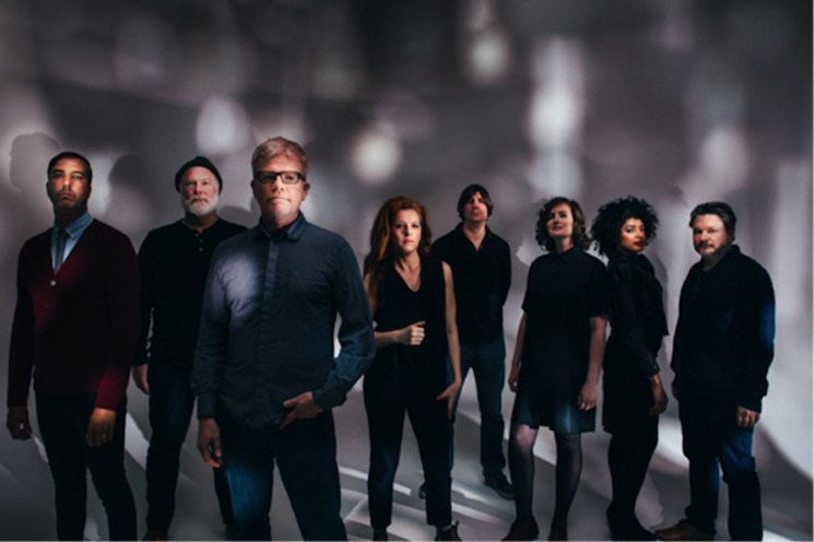 Carl Newman (third from left), founder and frontman of New Pornographers, brings the power pop-rock indie powerhouse to Canton Hall in Dallas on Feb. 8. - EBRU YILDIZ