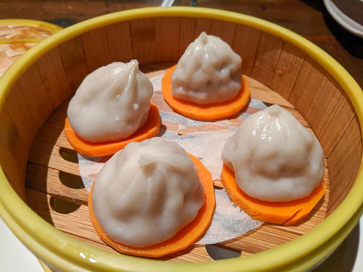 Mah-Jong's soup dumplings with bonus carrot - BRIAN REINHART