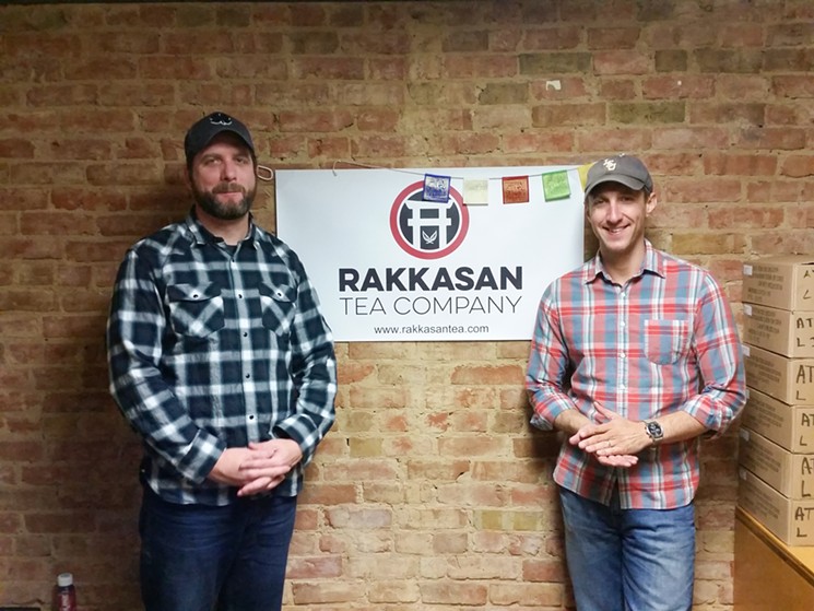 TK (left) and Brandon Friedman - COURTESY RAKKASAN TEA COMPANY
