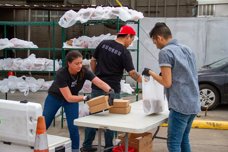 The meals are served from 6 to 9 p.m. Monday through Friday. The evening of March 26, they had already served 40 meals before 6 p.m. - TAYLOR ADAMS