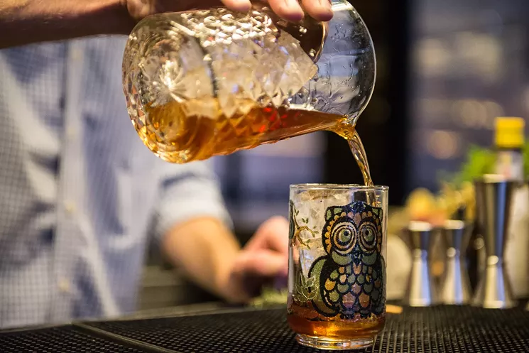 Ah, normalcy, when we sat across a bar from an expert who supplied great beverages to us. - ALISON MCLEAN