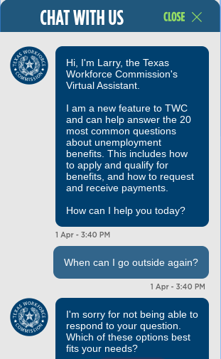 Larry can't answer all your questions. - TEXAS WORKFORCE COMMISSION