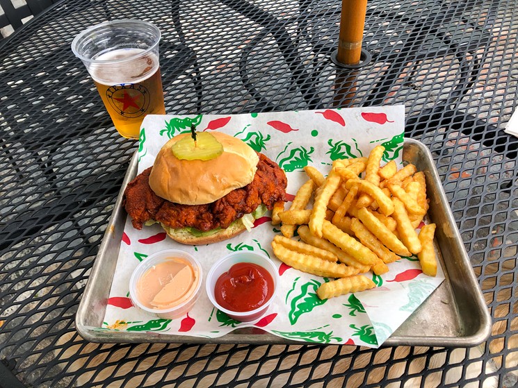 The Nashville hot chicken sandwich with crinkle fries - ALEX GONZALEZ