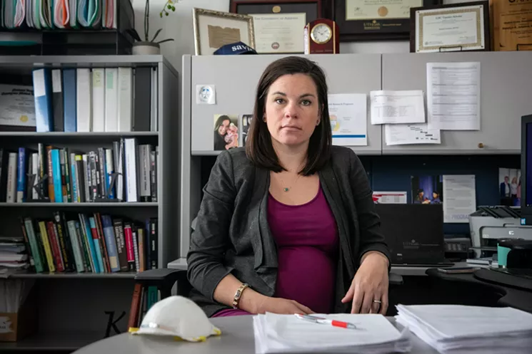 Dr. Katelyn Jetelina, a social epidemiologist and assistant professor at the UTHealth School of Public Health, says people in lower-income, Black or Hispanic communities are often unable to practice social distancing since they are essential workers. - NATHAN HUNSINGER