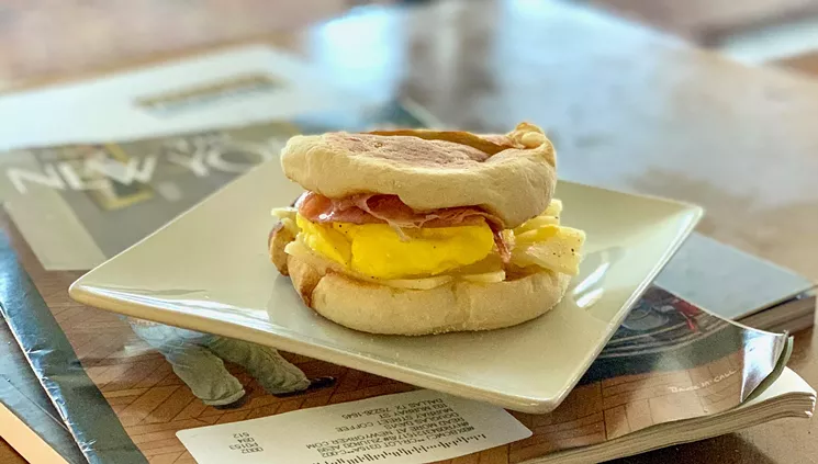 The blinker sandwich with prosciutto (pictured many months ago, when it was safe to dine in restaurants). - TAYLOR ADAMS