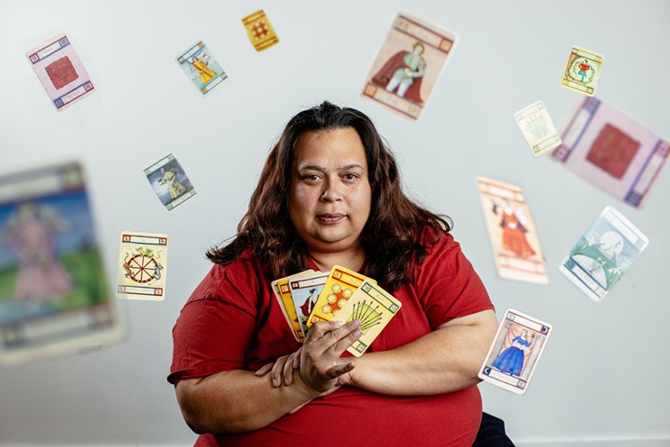 Brooklyn Bruchert, a Dallas resident who specializes in tarot and rune readings, says that despite the pandemic, most of her clients are seeking answers about one driving aspect in their lives: love. - KATHY TRAN