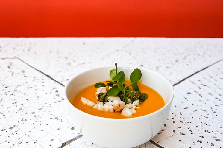 The carrot-habanero soup from José is one of the best meals in town served in a bowl. - ANASTACIA QUIÑONES-PITTMAN
