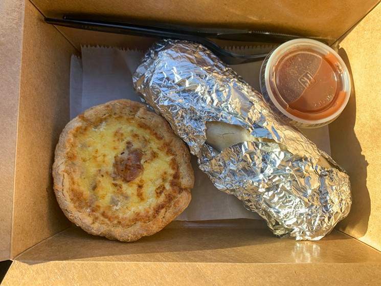 Ignore all but the quiche in this box, that breakfast item is a wonderful breakfast on the go. - TAYLOR ADAMS