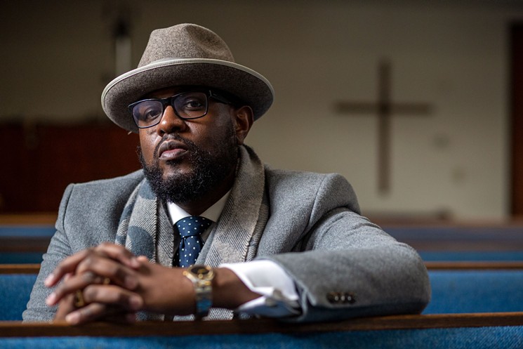 Michael Waters, founder and lead pastor of the Abundant Life A.M.E. Church, says George Floyd was just regular programming for his black congregation. - MARK GRAHAM