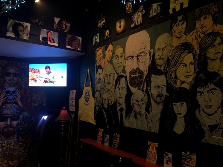 Artists painted portraits and murals of Breaking Bad's central cast of characters for The Whippersnapper's Breaking Bad pop-up bar. - DANNY GALLAGHER