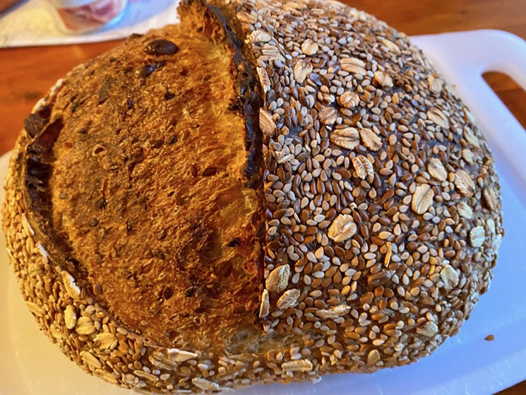 The multigrain loaf is almost too pretty to cut. Almost. - LAUREN DREWES DANIELS