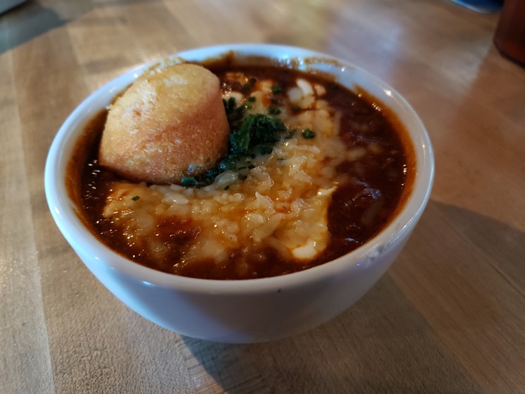 Burnt ends in the chili? Maple Landing knows what it means to be in Texas. - KRISTINA ROWE