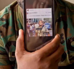 Mark Hughes was mistakenly named as a suspect in shootings in downtown Dallas perpetrated by Micah X. Johnson on July 7, 2016. He never got his camouflage shirt back from DPD after handing it over as evidence. - MARK GRAHAM
