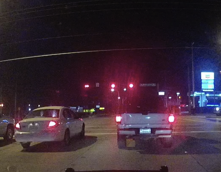 When Neco Bonham asked why he was being stopped by police, the officer told him one of his brake lights were out. Dash camera footage from the night of the stop refutes this claim. - RICHARDSON POLICE