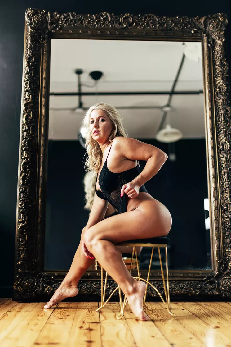 Courtney, known online as Texas Thighs, has a large following on many platforms. - KATHY TRAN / PHOTOGRAPHED AT @THEDARKLOFT