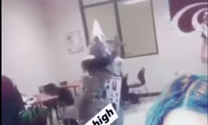 This is the kid from the Callisburg ISD video. Try not to confuse him with Pyramid Head. It shouldn't be difficult. - SCREEN CAPTURE