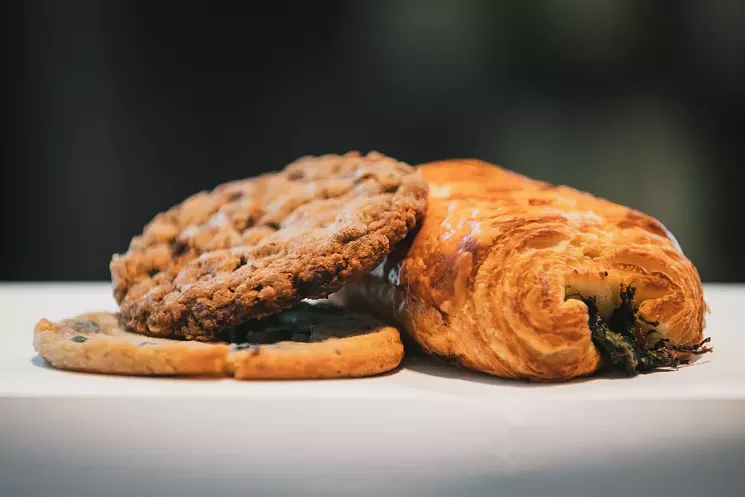 With the selection of mouth-watering baked goods in the case at Ollio Patisserie, it's hard to choose just one item. So we didn't. - CHRIS WOLFGANG