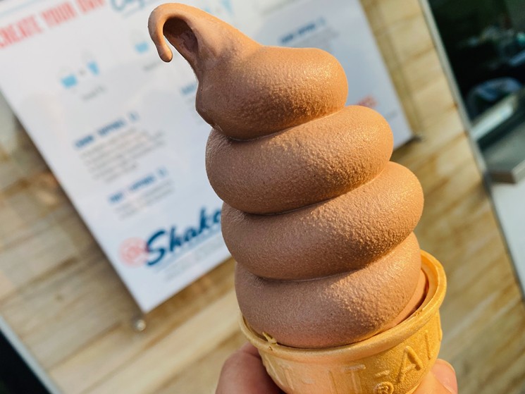 A simple chocolate twist from Cow Tipping Creamery. - LAUREN DREWES DANIELS