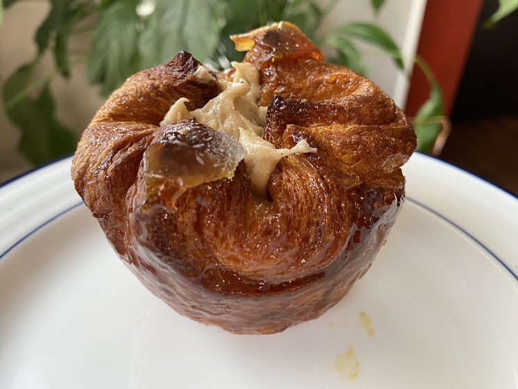 Kouign amanns ["queen ah-man"] are a caramelized flaky gift from the heavens at La Casita. - CHRIS WOLFGANG
