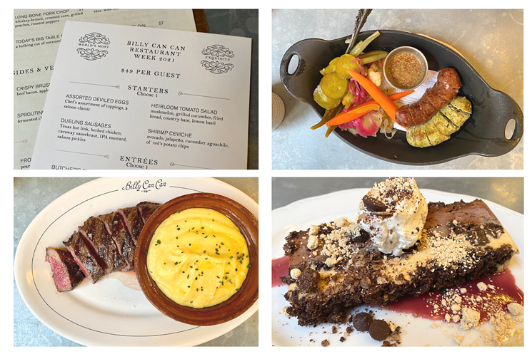 Billy Can Can really really do up some mashed potatoes. Other courses included their Dueling Sausages (top right), steak and an ice cream PB&G dessert. - LAUREN DREWES DANIELS