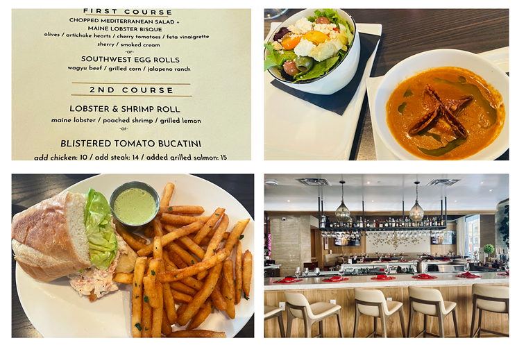 The lobster bisque comes with a crab Rangoon, and a meaty shrimp and lobster roll is a steal at $20 for the entire meal. - LAUREN DREWES DANIELS