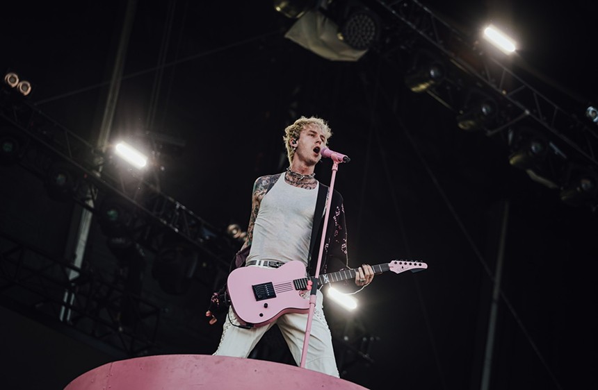 Machine Gun Kelly left Megan at home and rocked the stage at ACL. - RACHEL PARKER